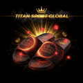 TITAN SPORT GLOBAL recovery slides with blood moon crown pattern