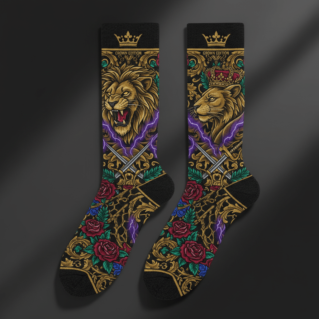 TITAN Crown Edition Tattoo Art Fencing Socks