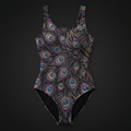 TITAN Women's One-Piece Swimsuit Peacock Queen Crown Edition