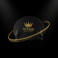 TITAN Silicone Swim Cap Blackout Crown — matte black with gold crown logo