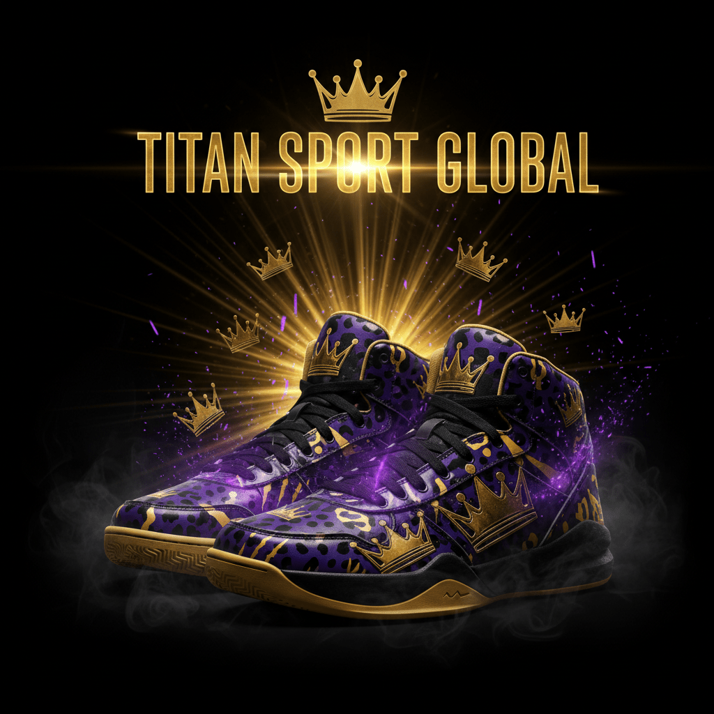 TITAN SPORT GLOBAL basketball shoes with black panther crown pattern