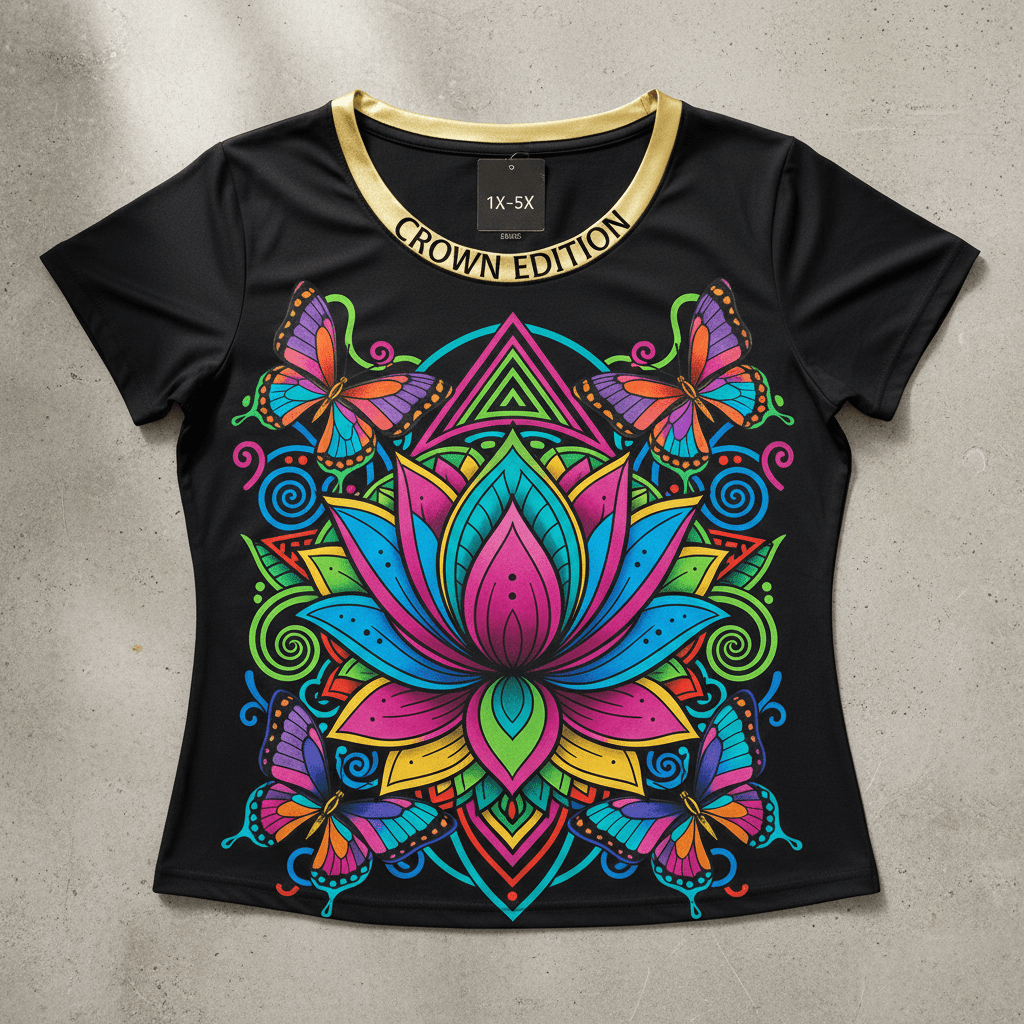TITAN Plus Women's Lotus Mandala Tee — Inclusive Crown Edition