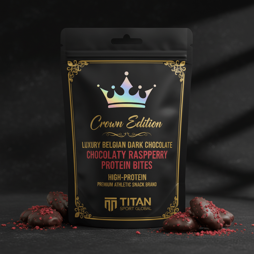 Crown Edition Belgian Dark Chocolate Raspberry Protein Bites — TITAN SPORT GLOBAL