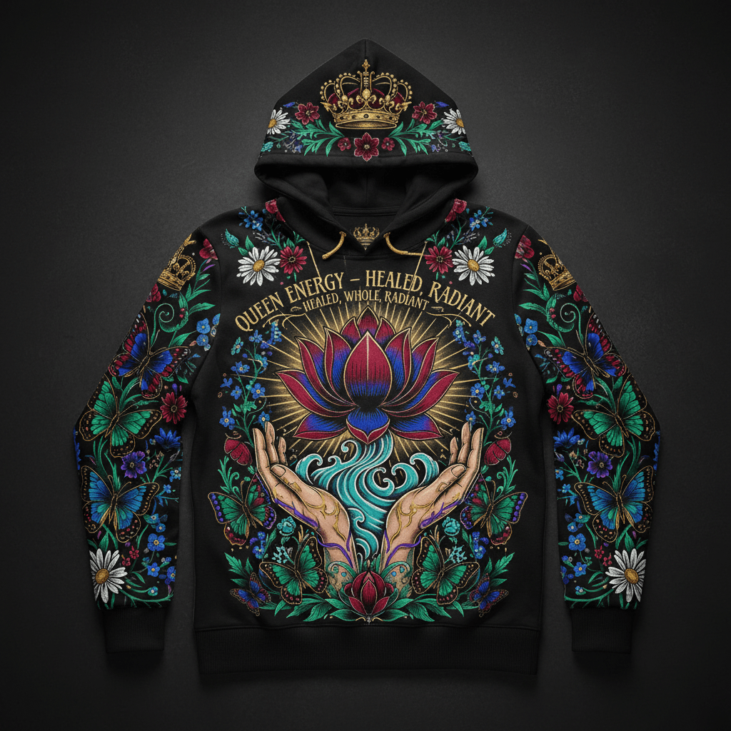 Healed & Whole Women's Hoodie — TITAN Crown Edition tattoo artwork