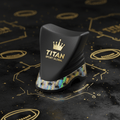 TITAN Crown Edition Rugby Kicking Tee Matte Black Gold
