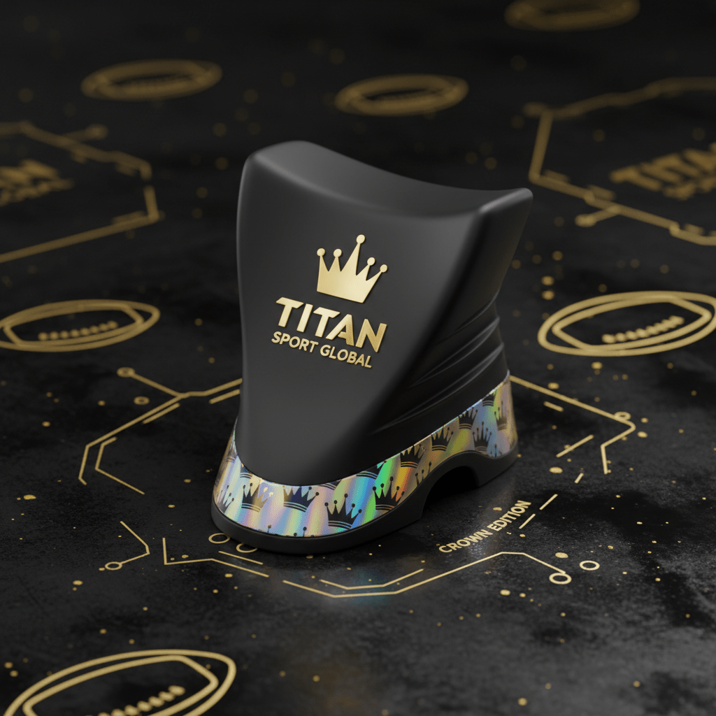 TITAN Crown Edition Rugby Kicking Tee Matte Black Gold