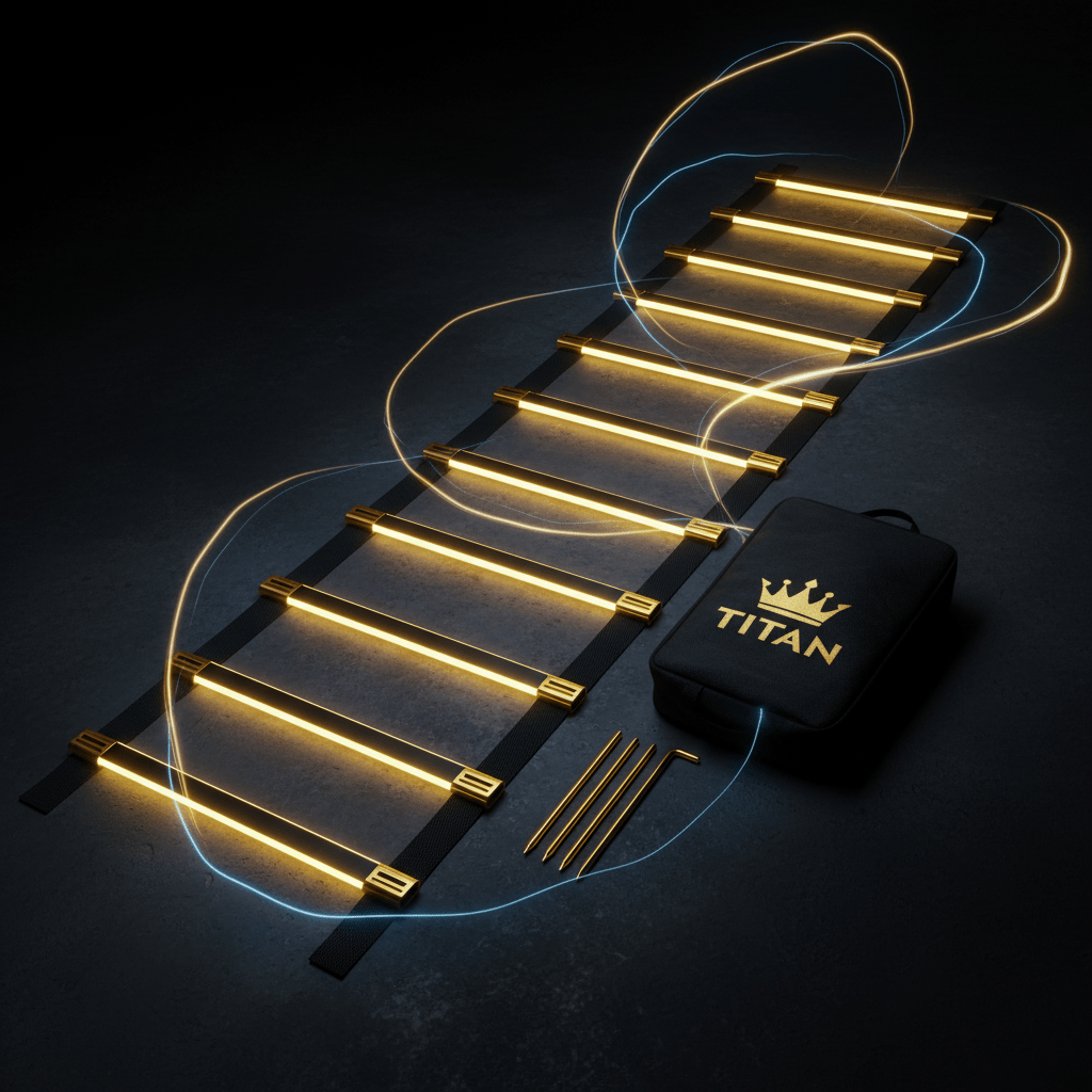 TITAN Pro Agility Speed Ladder Black & Gold
