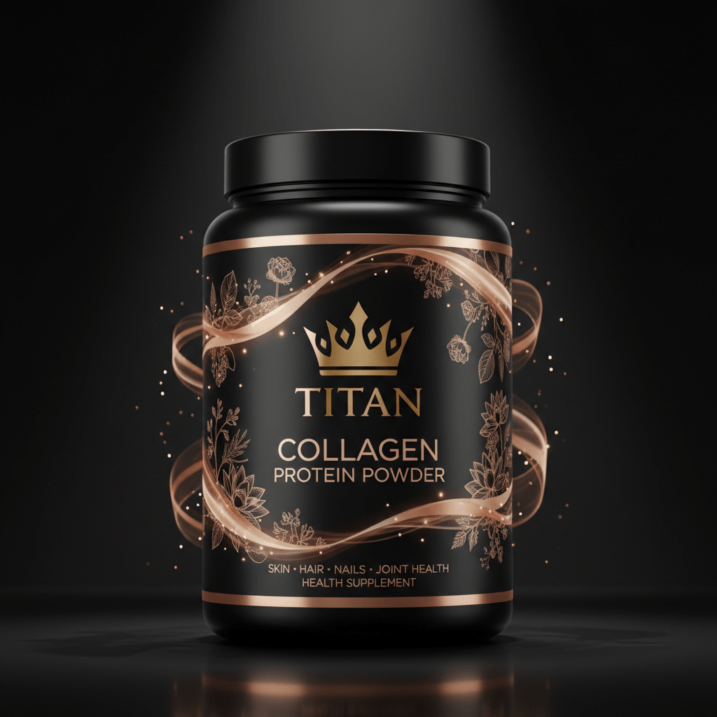 TITAN Collagen Protein Powder Crown Edition - premium collagen supplement container