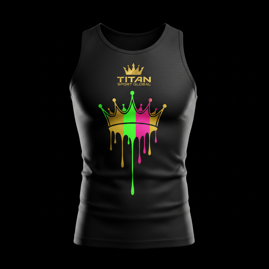 Men's Compression Tank — Neon Drip Crown