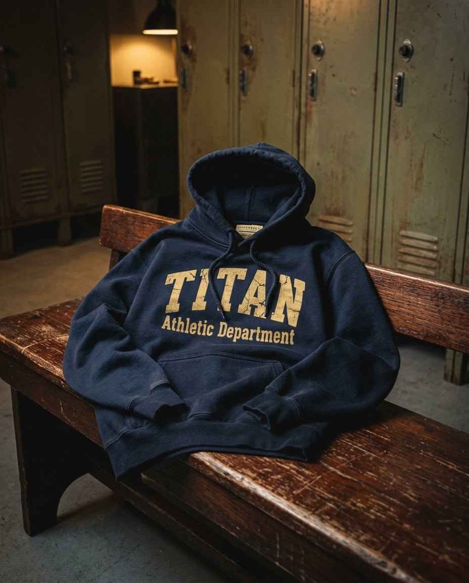 1940s Athletic Dept Hoodie - Navy Heritage Premium Edition