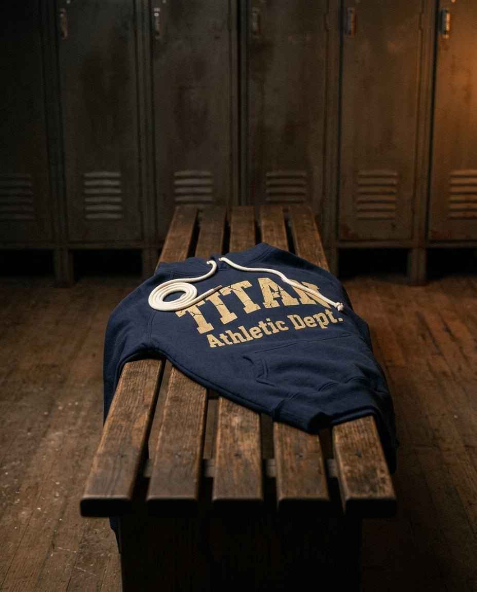 1940s Athletic Dept Hoodie - Navy Heritage