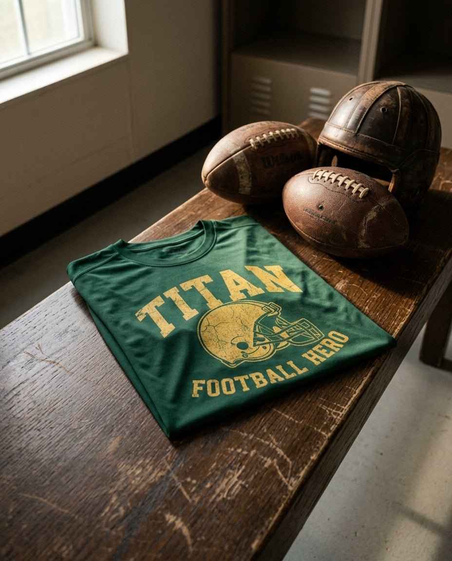 1940s Football Hero Tee - Gridiron Green