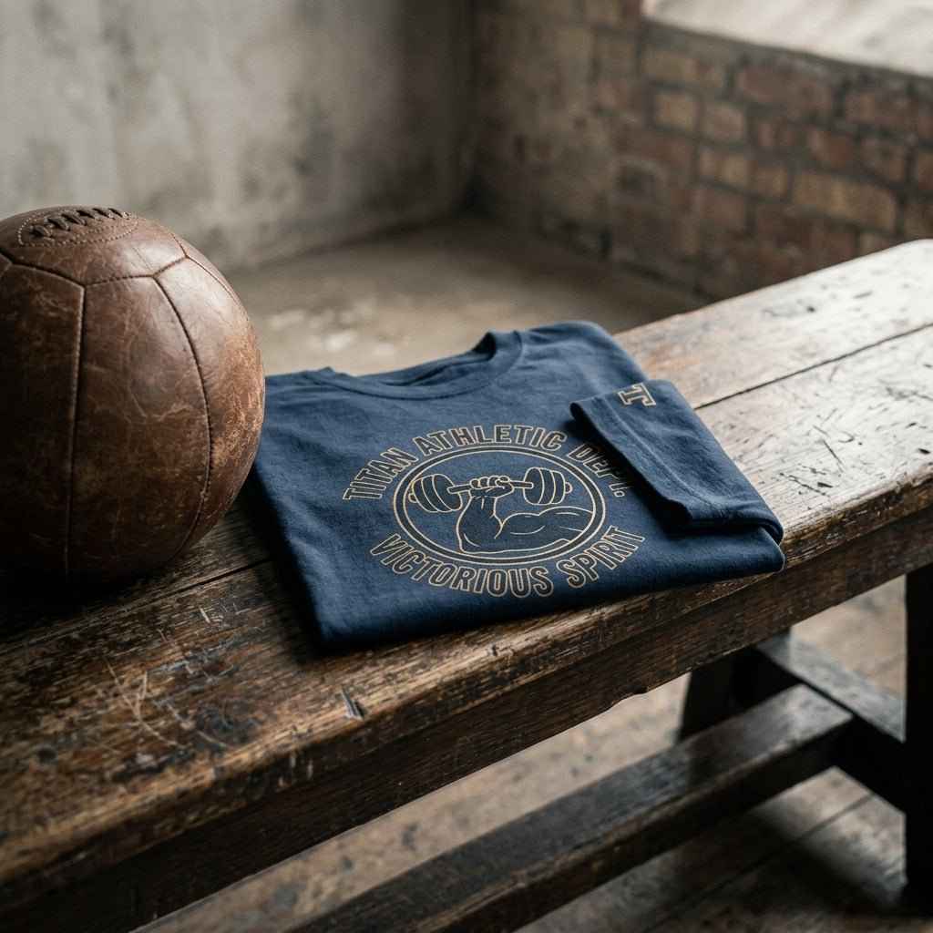 1940s Gym Class Tee - Victory Navy