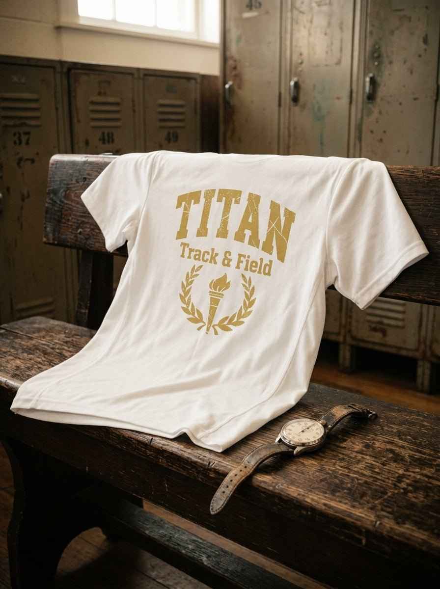 1940s Track & Field Tee - Olympic White