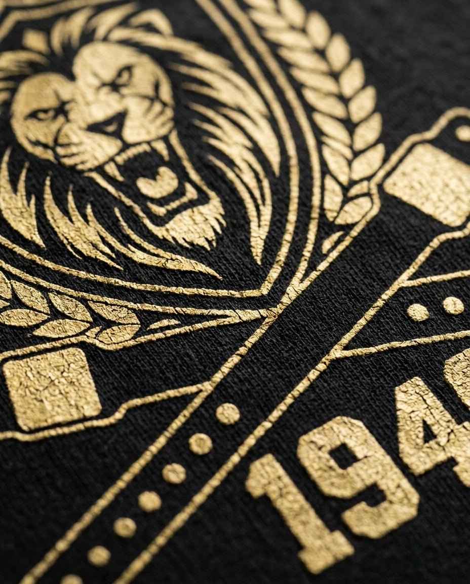 1940s Wrestling Champion Tee - Warrior Black