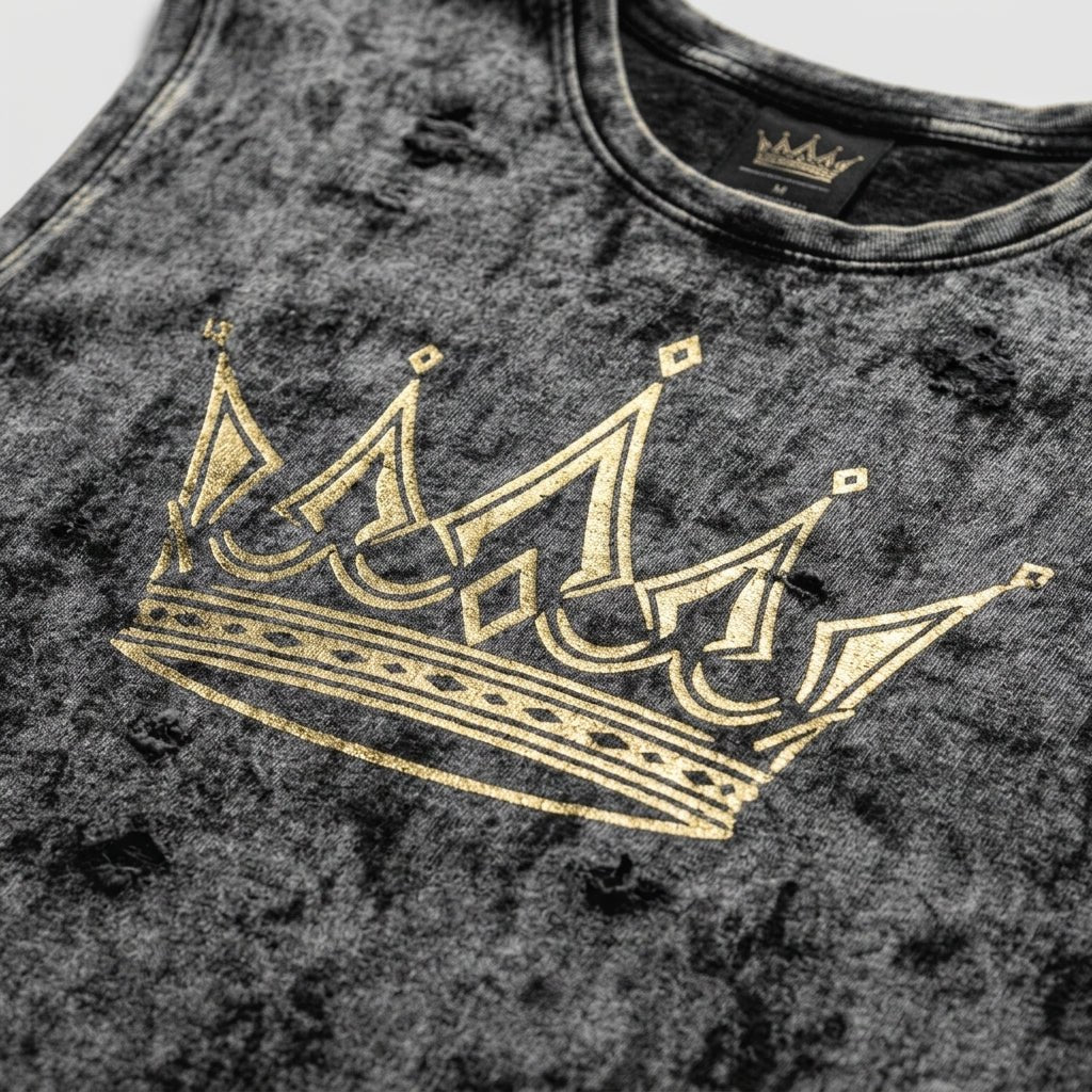 Women's muscle tee — Graphic Texture Detail | Generated by Modelize