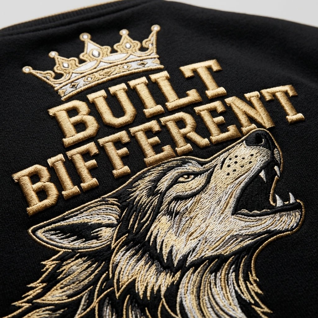Varsity Jacket — Print and Fabric Detail | Generated by Modelize