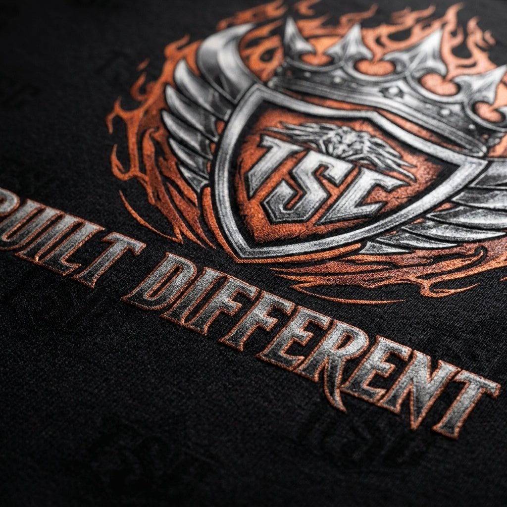 Heavyweight crewneck sweatshirt — Print and Fabric Detail | Generated by Modelize