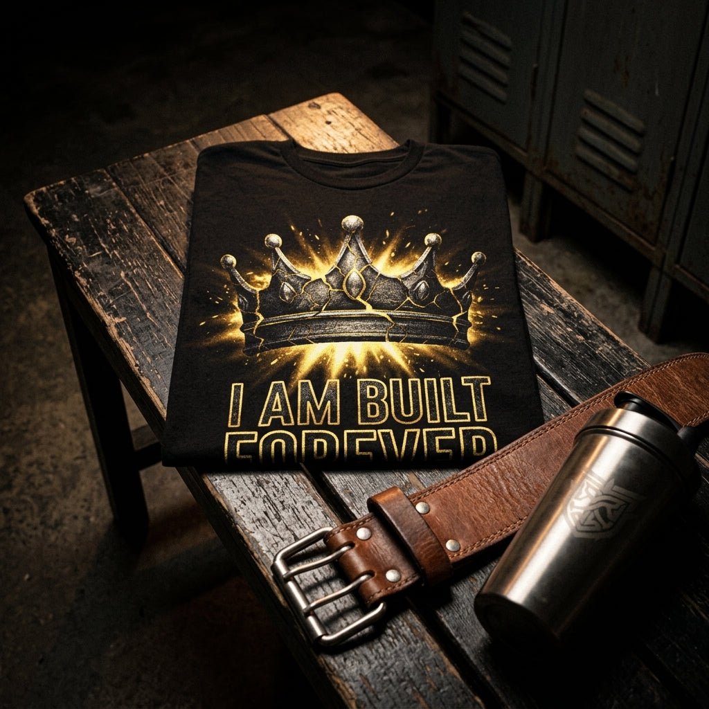 Heavyweight T-shirt — Industrial Gym Setting | Generated by Modelize