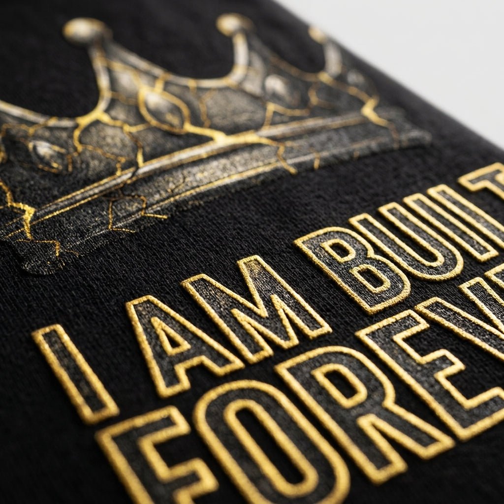 Heavyweight T-shirt — Print and Fabric Detail | Generated by Modelize