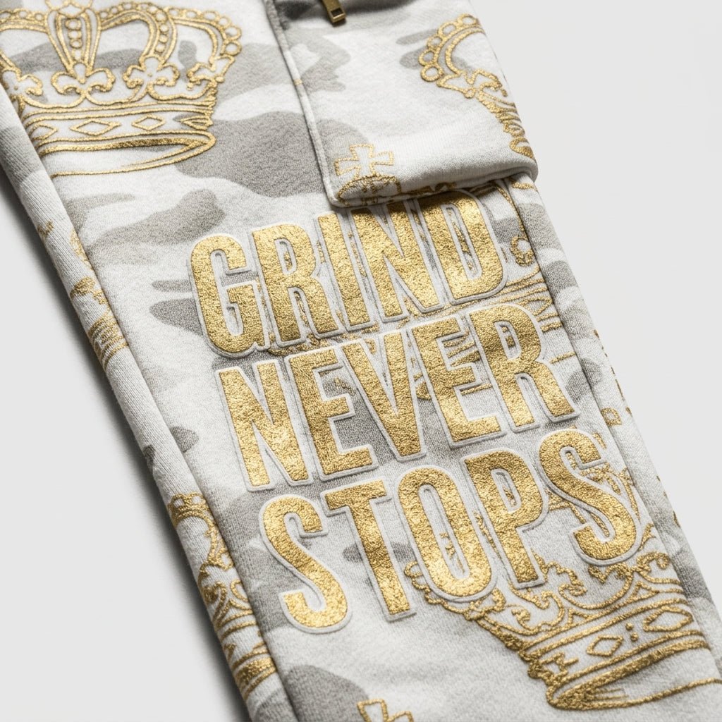 Cargo Sweatpants — Print and Fabric Detail | Generated by Modelize