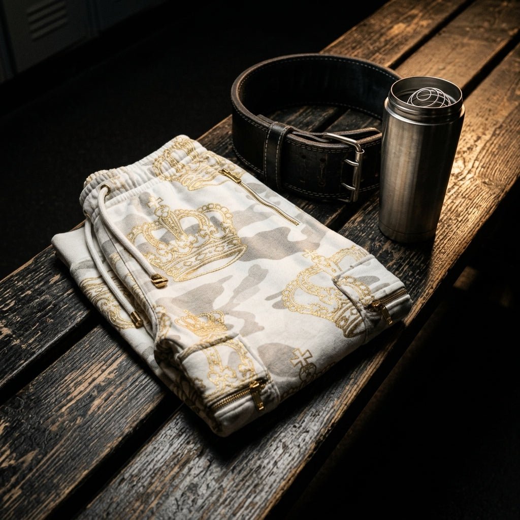 Cargo Sweatpants — Industrial Gym Setting | Generated by Modelize