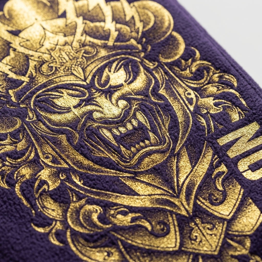 Fleece joggers — Gold Graphic Macro | Generated by Modelize