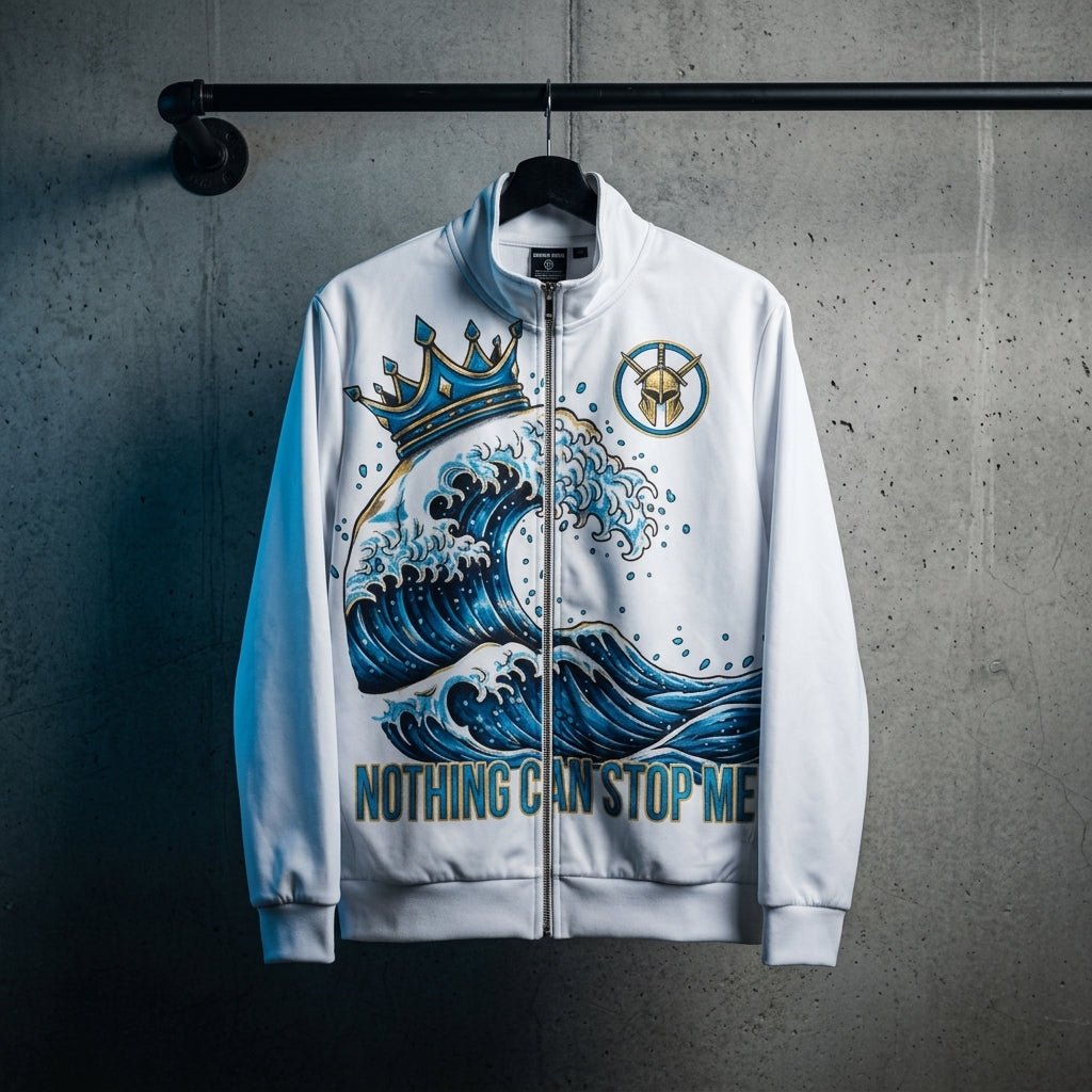 Windbreaker jacket — Front View Hanging | Generated by Modelize