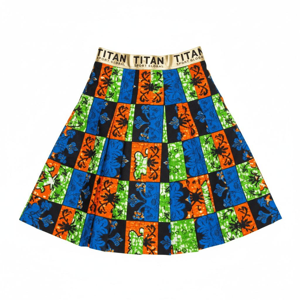 TITAN Ankara Pleated Skirt
