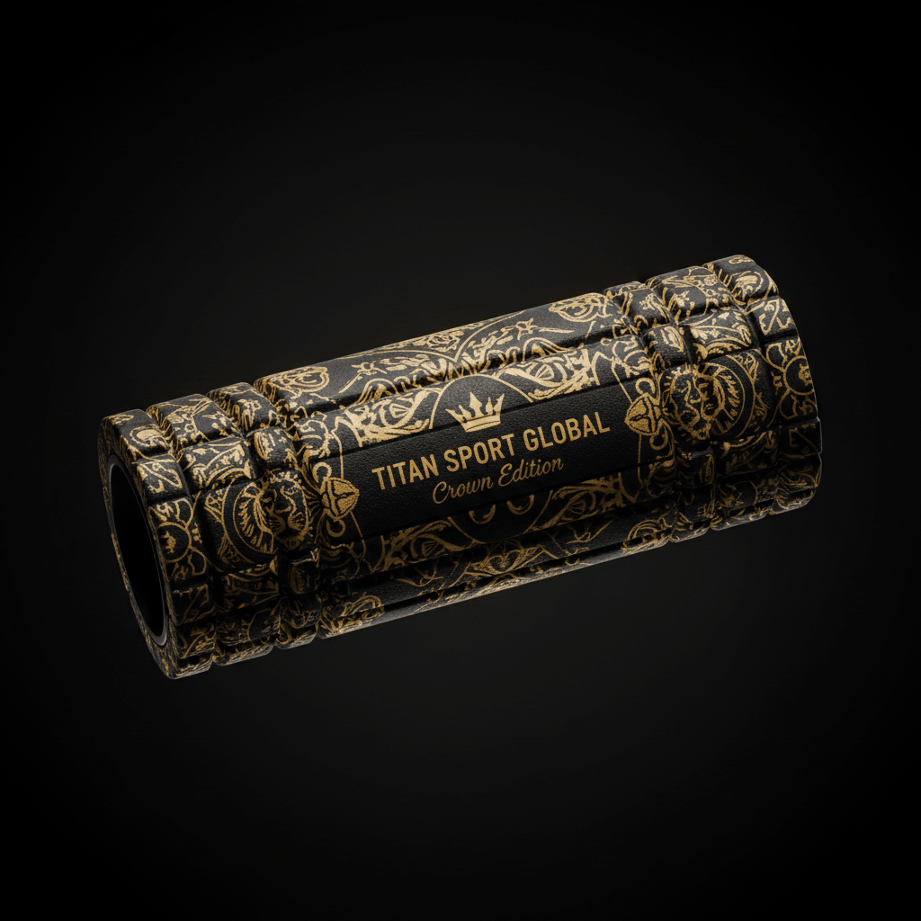 TITAN Crown Edition Foam Roller — Black & Gold