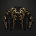 TITAN Crown Edition Performance Compression Shirt — Black & Gold