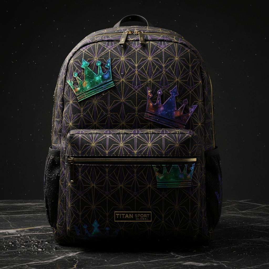 TITAN Crown Pattern Backpack — Bold Color Edition