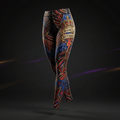 TITAN FlexFit compression tights featuring a "CROWN EDITION" banner, golden crown, and red, blue, and black tattoo art.