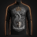 Black long-sleeve shirt featuring a crown, tree, and shield graphic with the motivational text: "I DO NOT BREAK I ADAPT."
