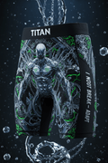 Titan Sport compression shorts featuring a chained figure and the motivational text "I NOT BREAK – ADAPT."