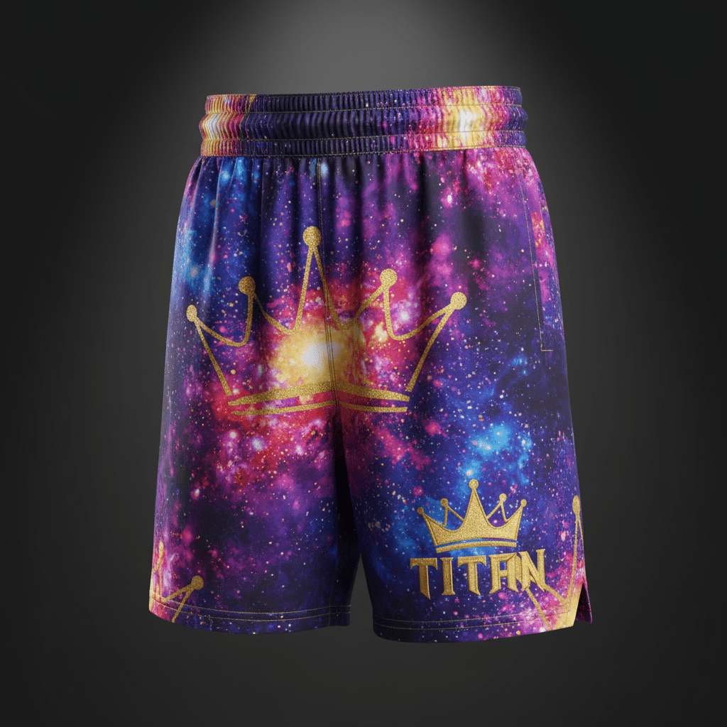 TITAN Kids Basketball Shorts — Galaxy Crown
