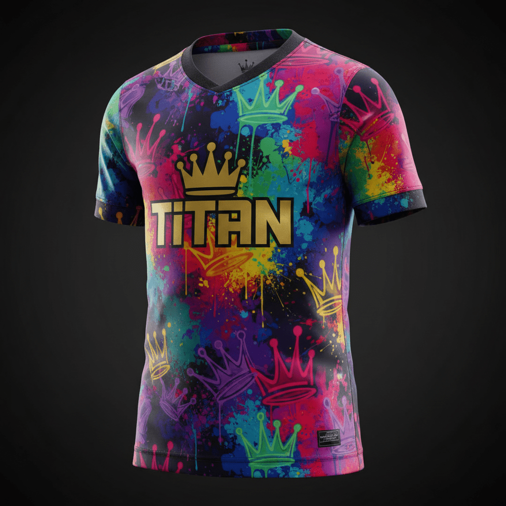 TITAN Kids Soccer Jersey — Rainbow Crown