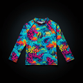 TITAN Kids Swim Rash Guard — Neon Ocean
