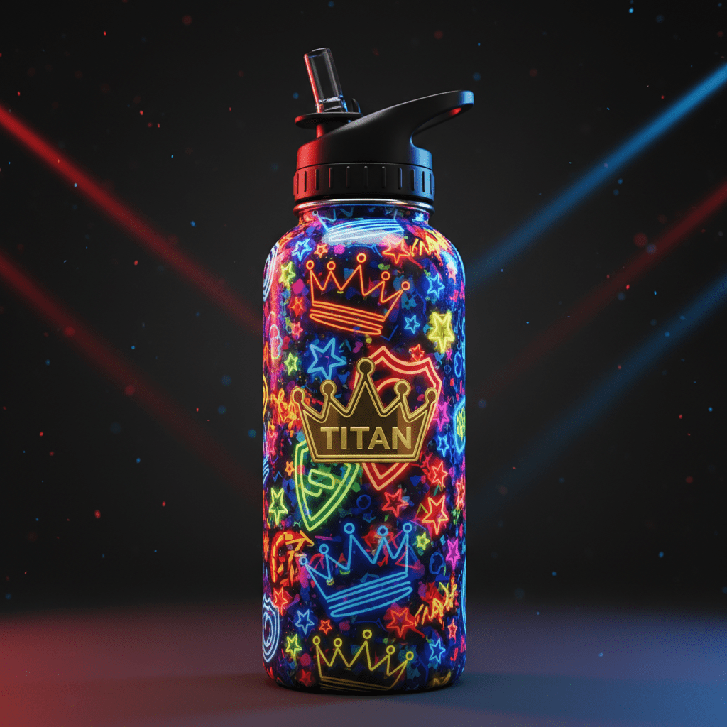 TITAN Kids Water Bottle — Superhero Crown