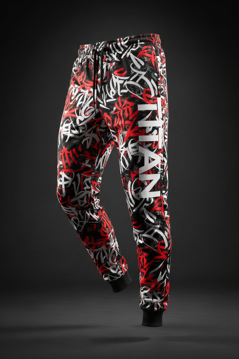 TITAN Men's Calligraphy Brushstroke Joggers