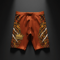 TITAN Men's Compression Slimming Biker Shorts - Burnt Orange Tiger Crown Edition