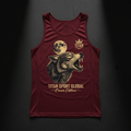 TITAN Men's Compression Toning Tank - Burgundy Wolf Crown Edition