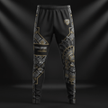 TITAN Men's Sauna Sweat Compression Pants - Black Silver Aztec Crown Edition