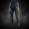 TITAN Men's Thermal Compression Tights - Navy Viking Crown Edition