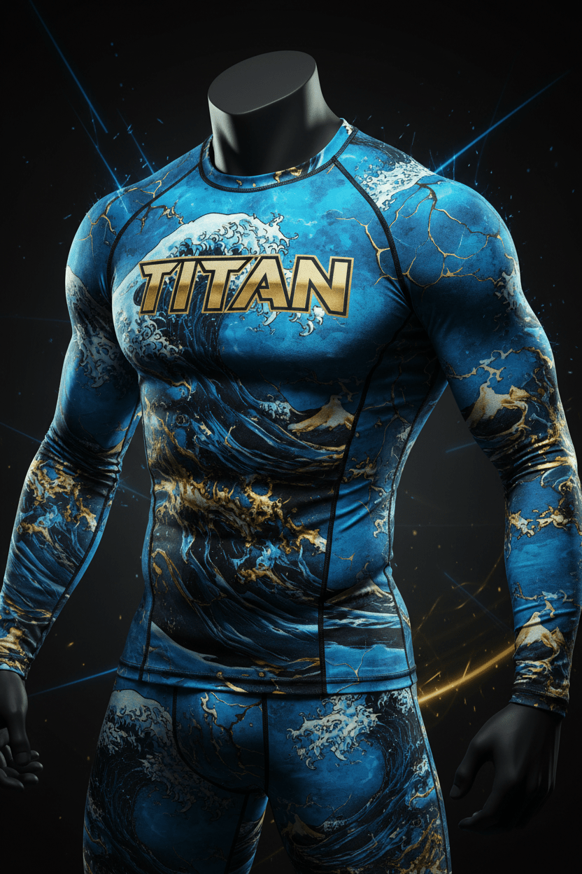 TITAN Men's Tsunami Wave Compression Shirt