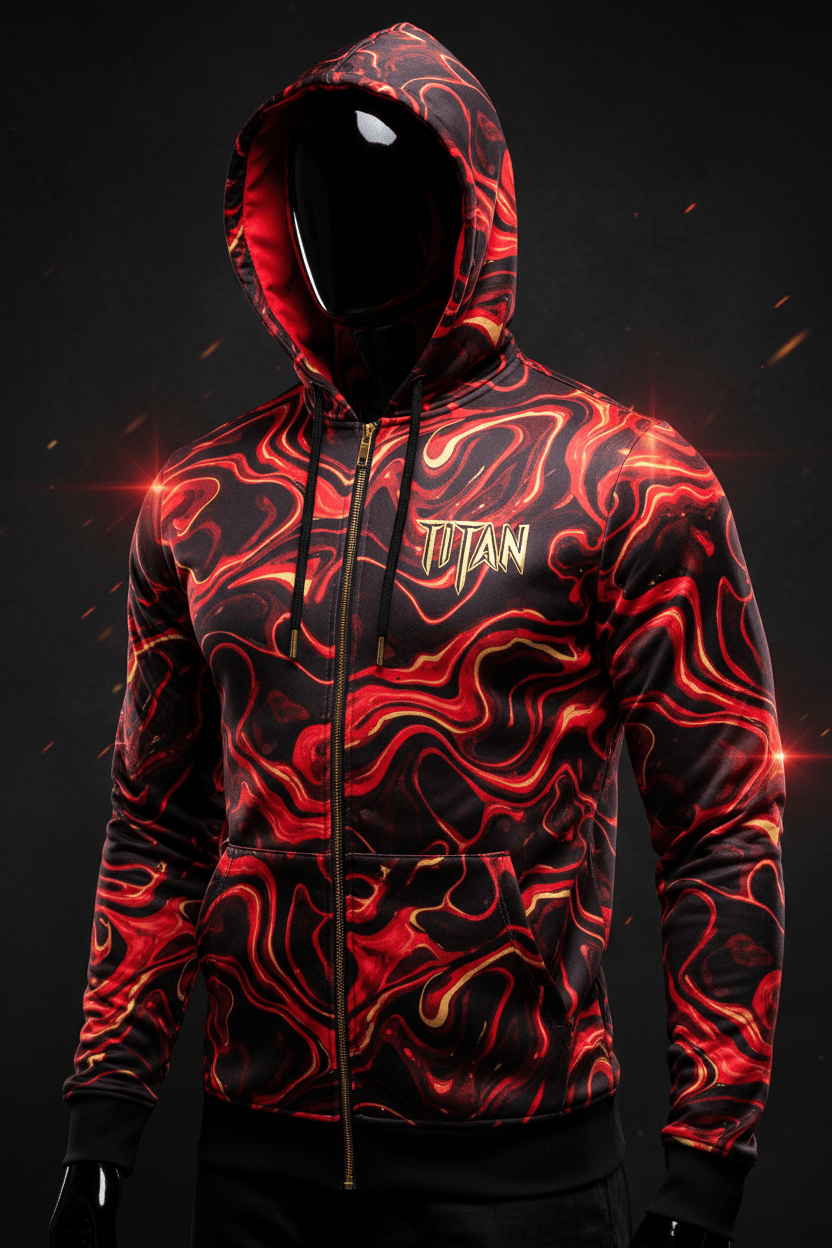 TITAN Men's Volcanic Lava Zip Hoodie