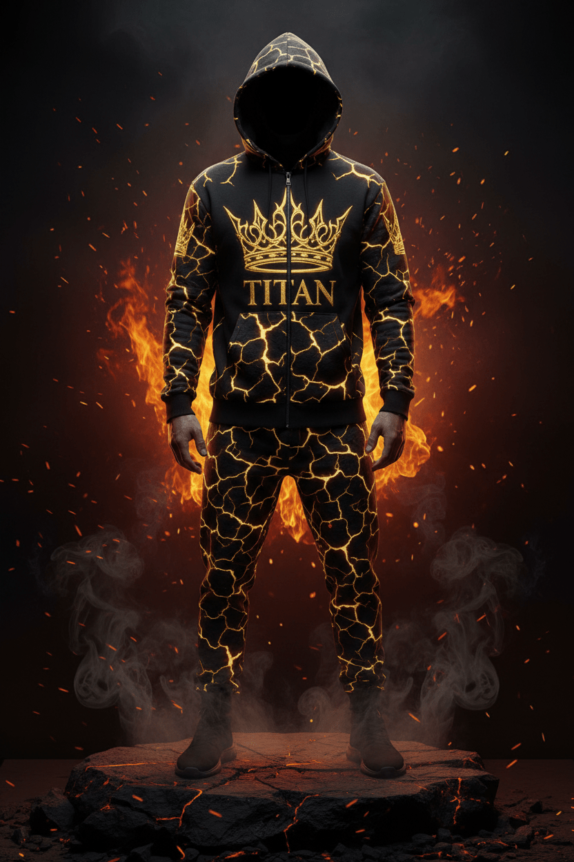 TITAN Molten Lava Zip Hoodie
