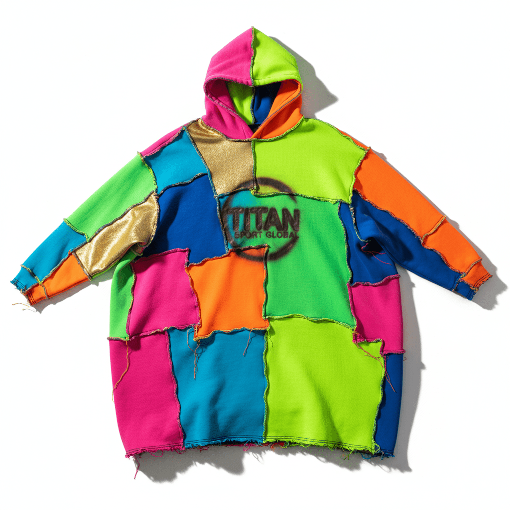 TITAN Patchwork Hoodie Dress