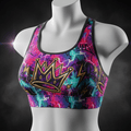 TITAN SWAG HER Sports Bra - Neon Crown