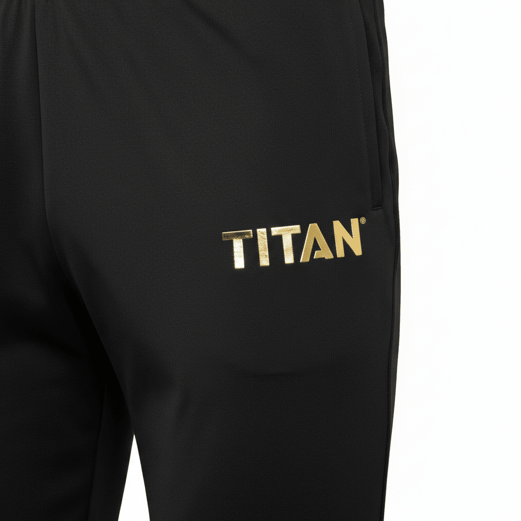 TITAN Training Joggers — Logo Detail